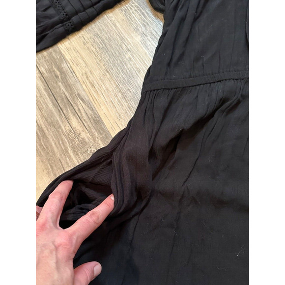 Knox Rose A-Line Black Gauze XXL Target Pockets Lace Flowy Boho - Picture 3 of 4